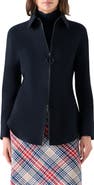 Akris punto Double Knit Wool Blend Zip Up Jacket