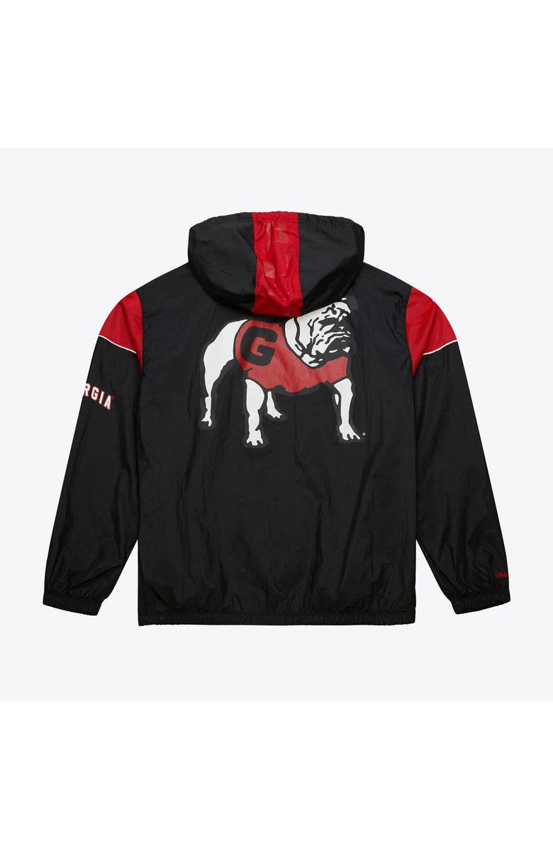 Mitchell & Ness Men's Mitchell & Ness Black Georgia Bulldogs Anorak Vintage Logo Half-Zip Hoodie Jacket, Alternate, color, 