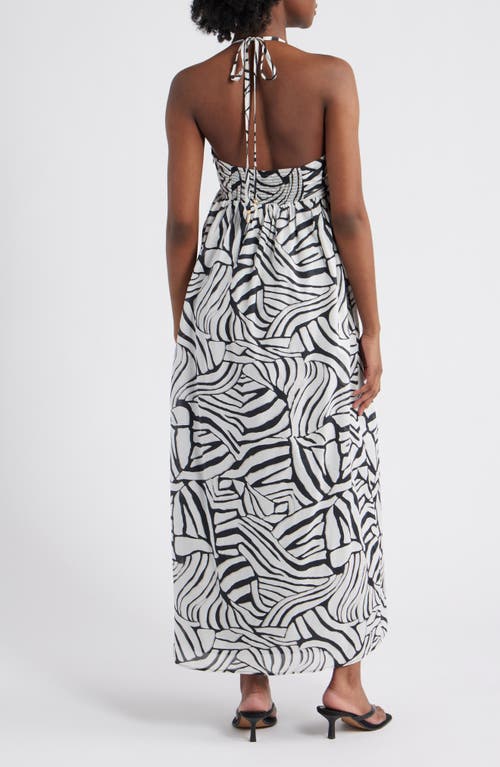 Rails Palazzo Printed Halter Midi Dress In White