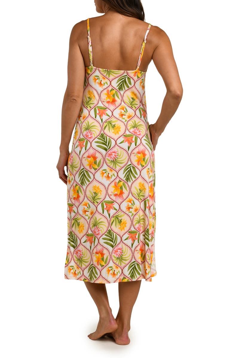 La Blanca Palm Cover-Up Dress, Alternate, color, White Multi