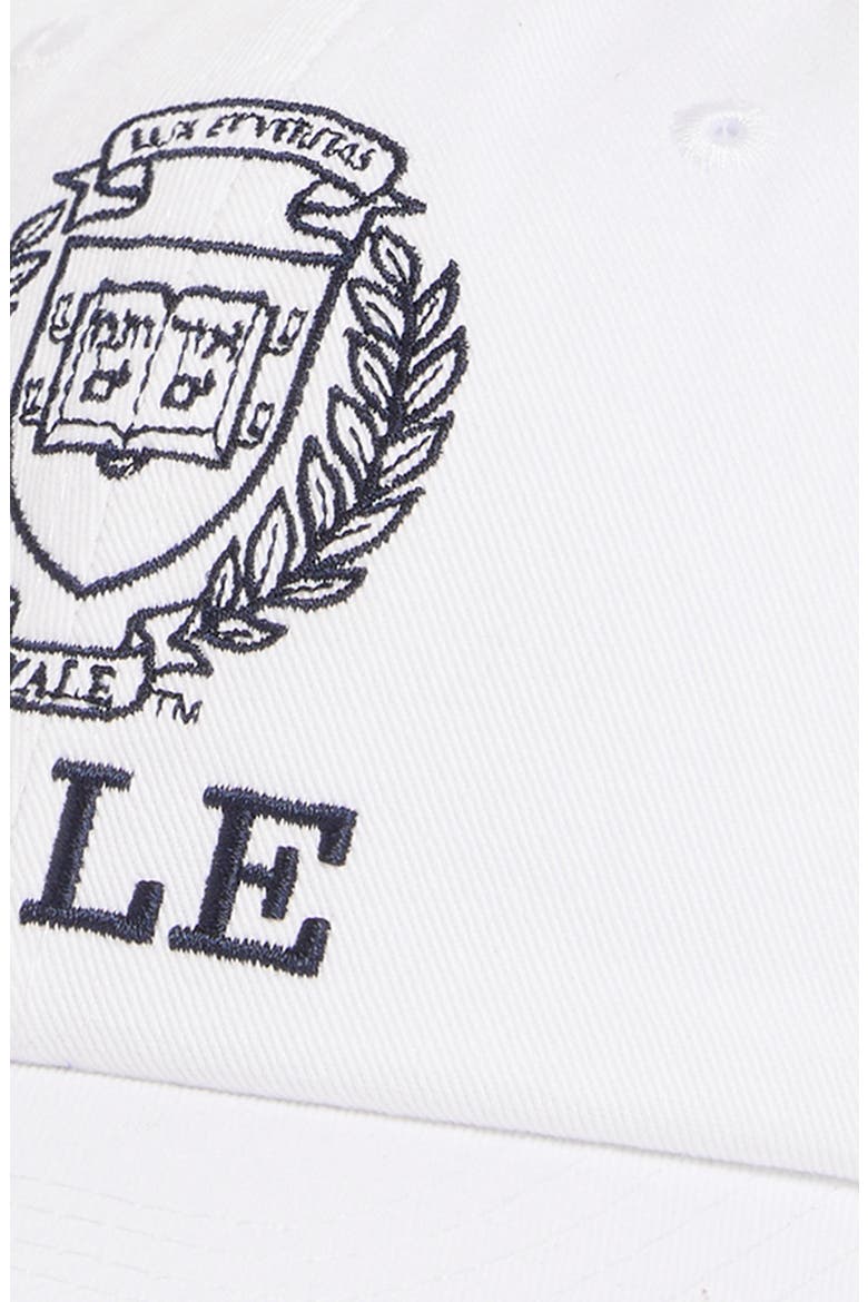 Yale Crest Classic Baseball Cap, Alternate, color, WHITE