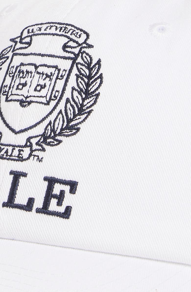 Sporty & Rich Yale Crest Classic Baseball Cap, Alternate, color, White