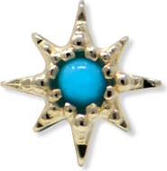 Anzie Micro Turquoise Starburst Single Stud Earring