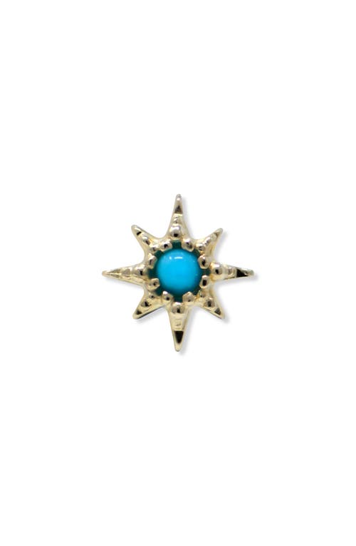Anzie Micro Turquoise Starburst Single Stud Earring