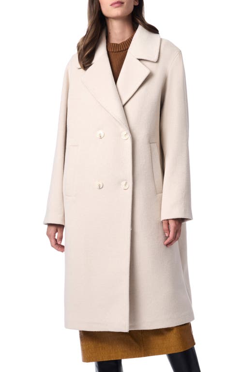 Bernardo Relaxed Double Breasted Coat In Putty