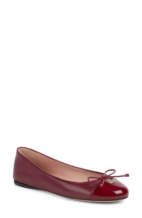 フラットシューズ GUCCI FW25 Gucci Flat shoes (814321 FAD6C9745) Women's Gucci Horsebit ballet flat in beige and dark brown