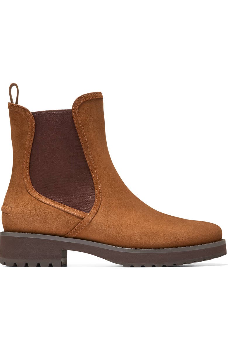 Cole Haan Lyndon Waterproof Chelsea Boot, Alternate, color, Tobacco Suede Wp