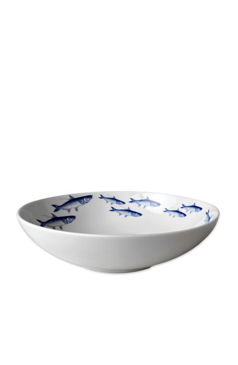 School of Fish Wide Serving Bowl - Porcelain