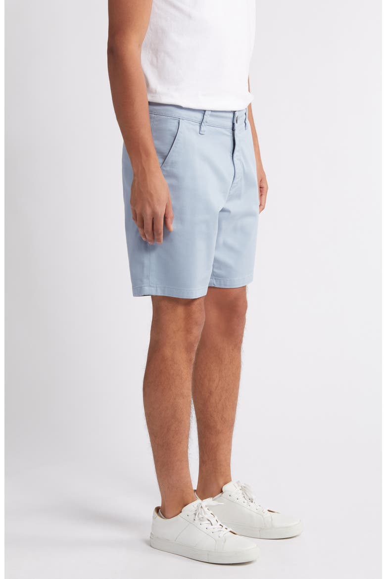Arizona CoolMax® Slim Fit Flat Front Chino Shorts, Alternate, color, FADED DENIM SUMMER