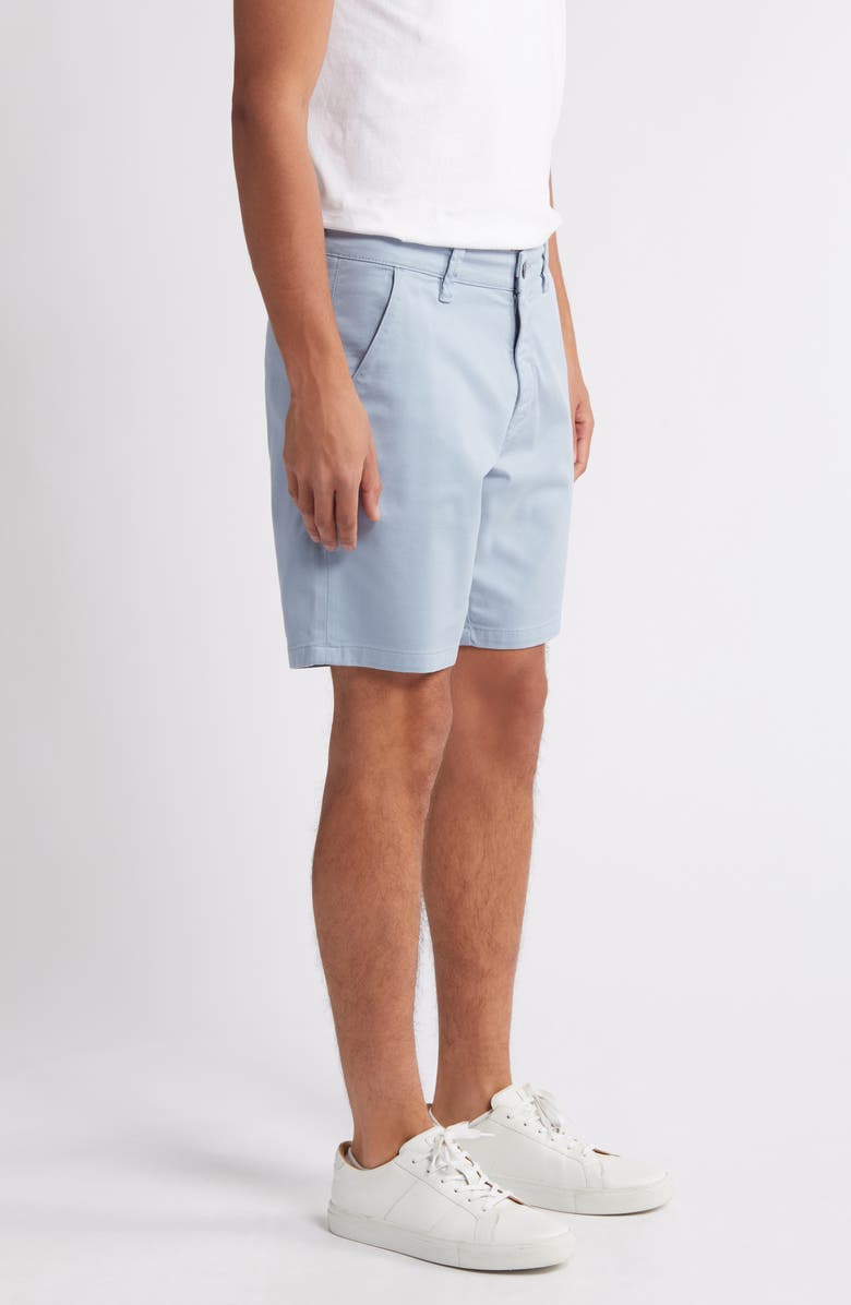 34 Heritage Arizona CoolMax<sup>®</sup> Slim Fit Flat Front Chino Shorts, Alternate, color, Faded Denim Summer
