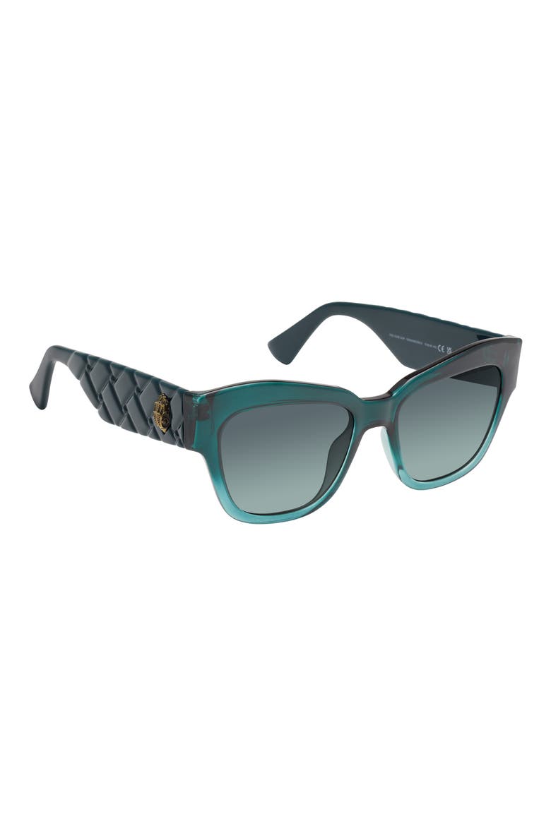 53mm Cat Eye Sunglasses, Alternate, color, GREEN/ GREEN GRADIENT