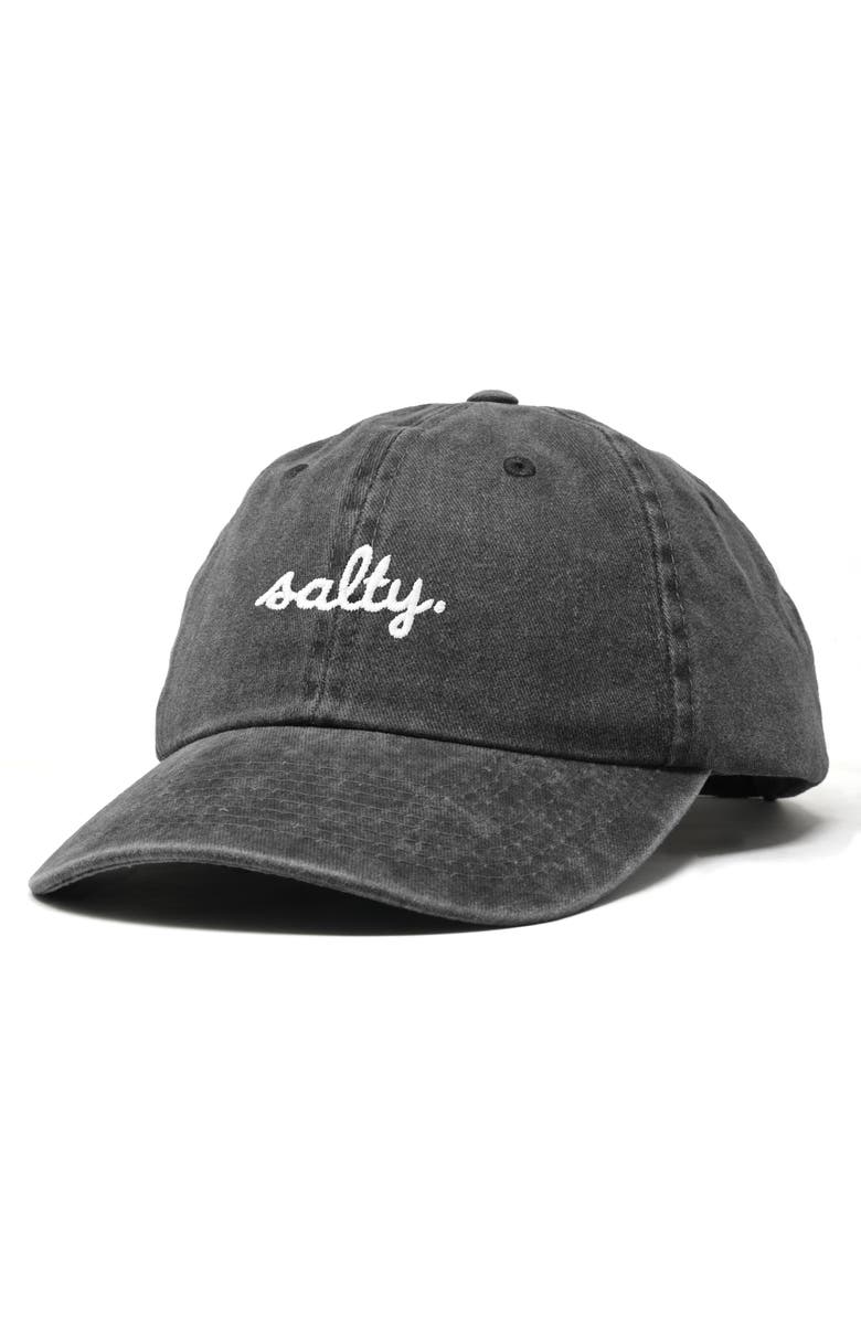 Dalix Salty Embroidered Everyday Hat, Alternate, color, Washed Black