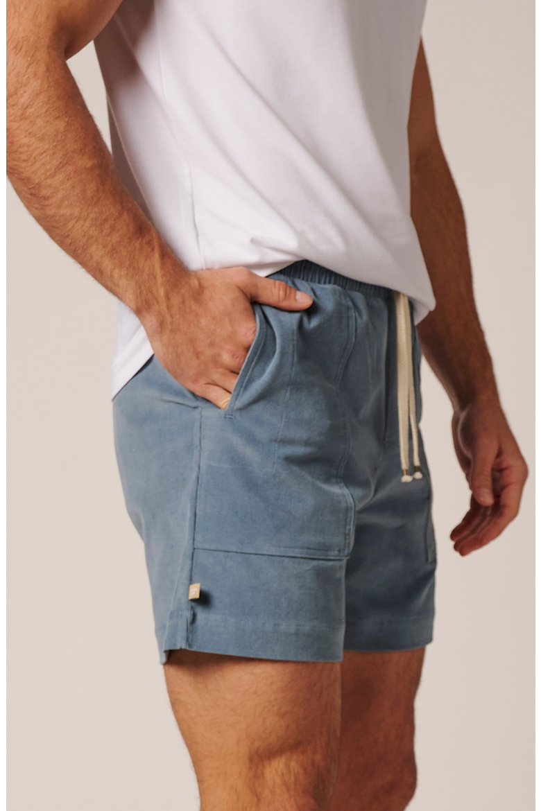Patch Pocket Corduroy Short, Alternate, color, Celeste