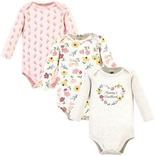 Hudson Baby Little Soft Cotton Long-sleeve One-piece 3pk
