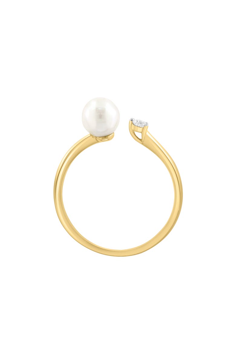 Akoya Pearl & Diamond Split Band Ring, Alternate, color, WHITE