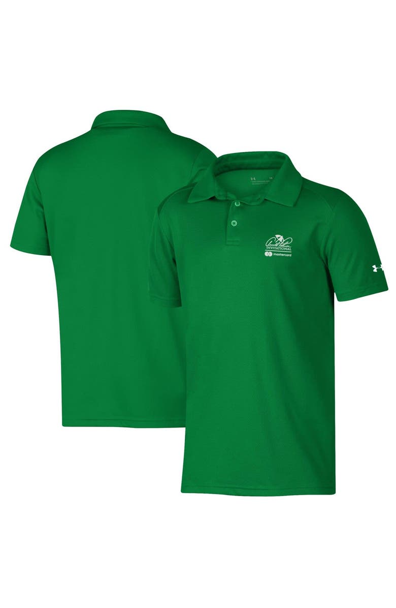 Under Armour Youth Under Armour  Kelly Green Arnold Palmer Invitational Tech Mesh Polo, Main, color, 
