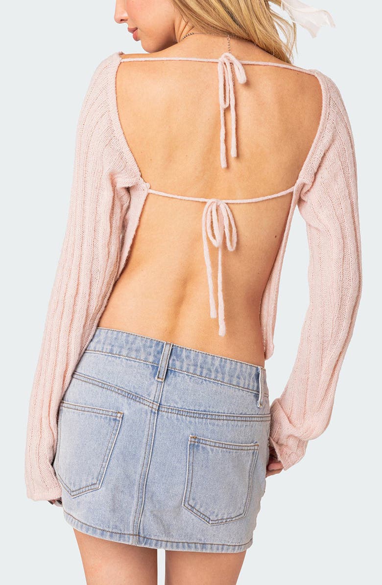 EDIKTED Emmy Open Back Sweater, Alternate, color,