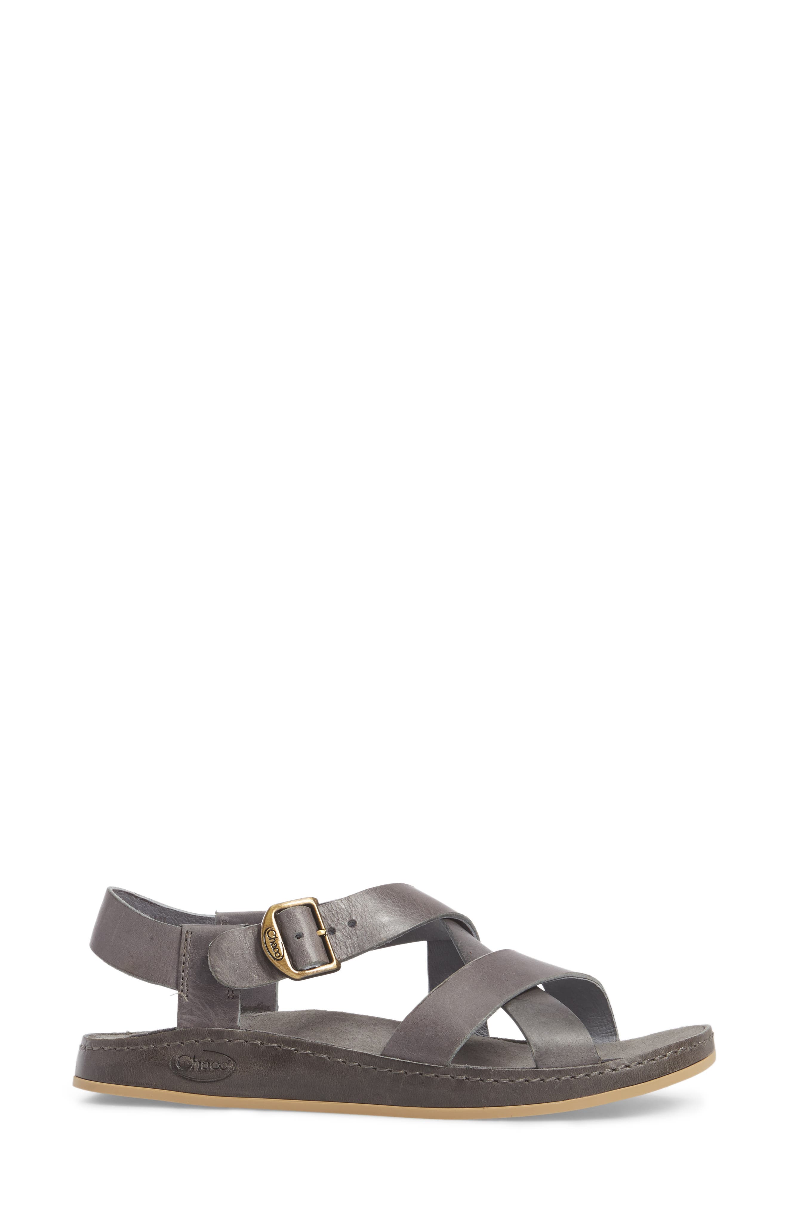 Sandal, Alternate, color, GREY LEATHER