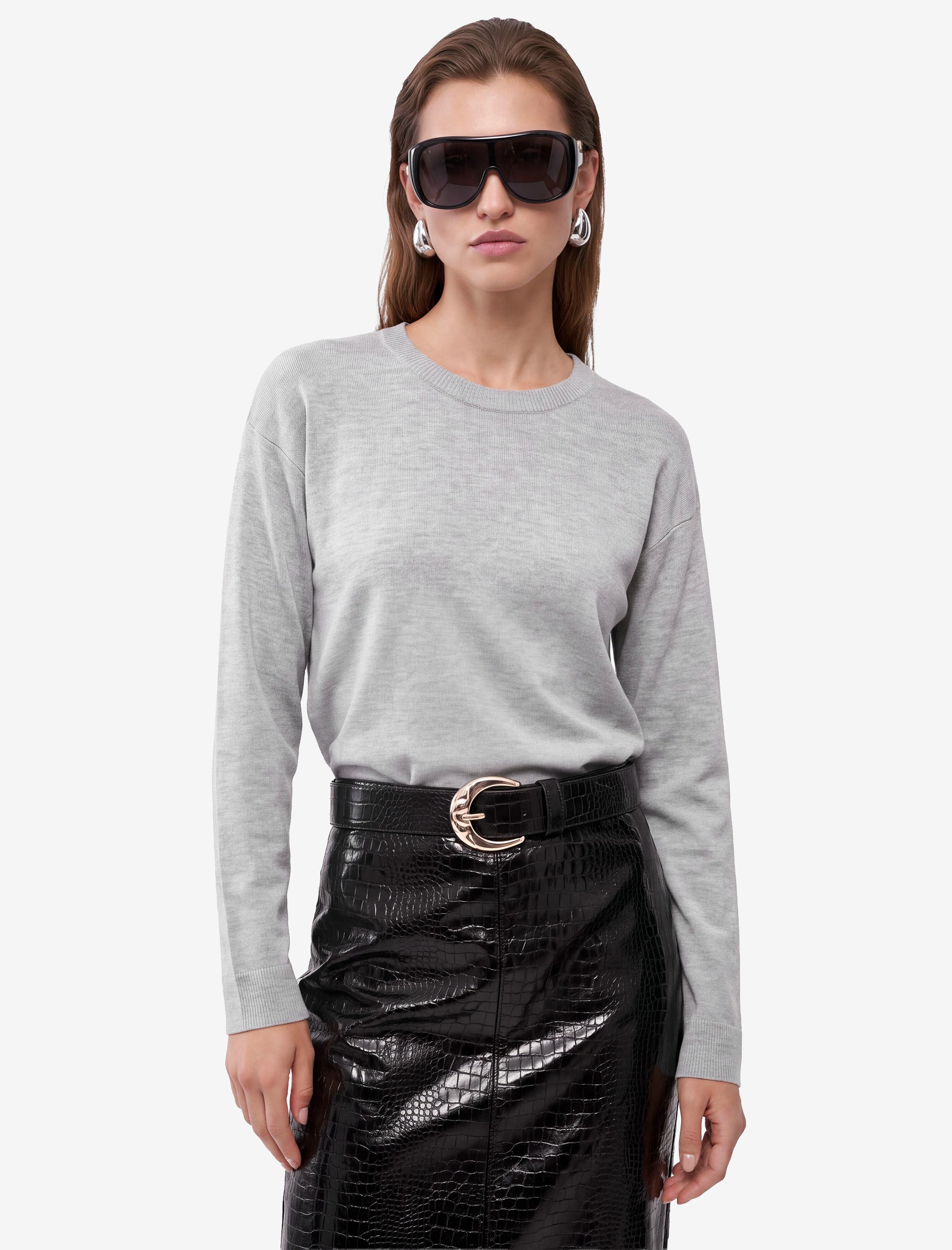 Koton Long Sleeve Crew Neck Basic Sweatshirt (Women) | Nordstrom