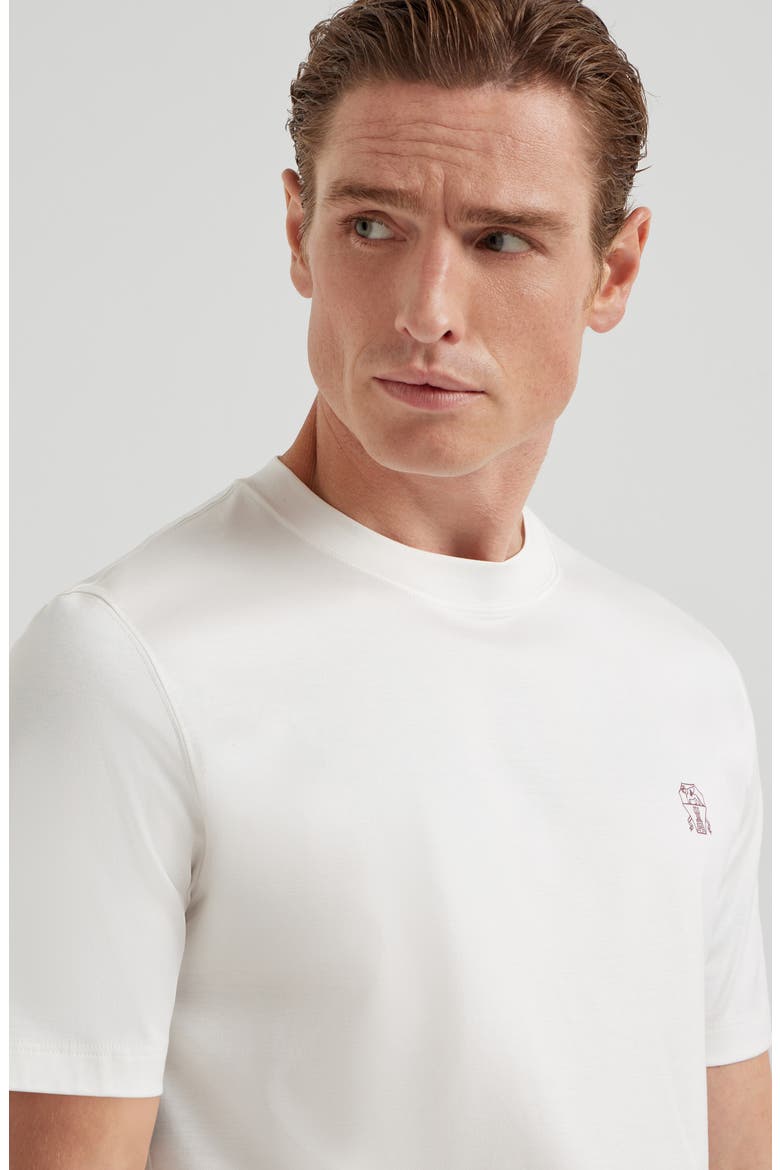 Jersey T-shirt with logo, Alternate, color, Off-White