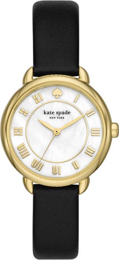 lilly avenue leather strap watch, 34mm