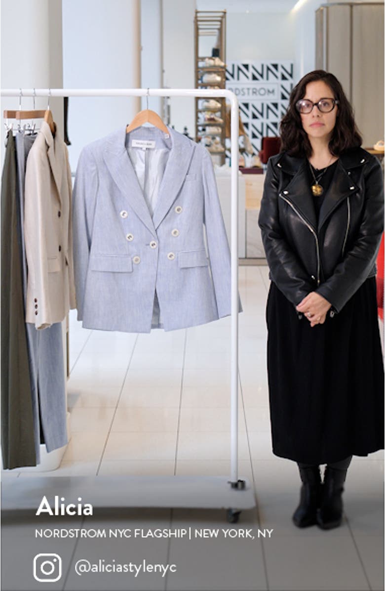 Gaya Metallic Stripe Cotton Blend Dickey Jacket, sales video thumbnail