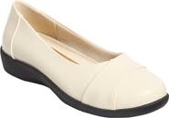 Comfortview The Gab Faux Leather Slip On Flat