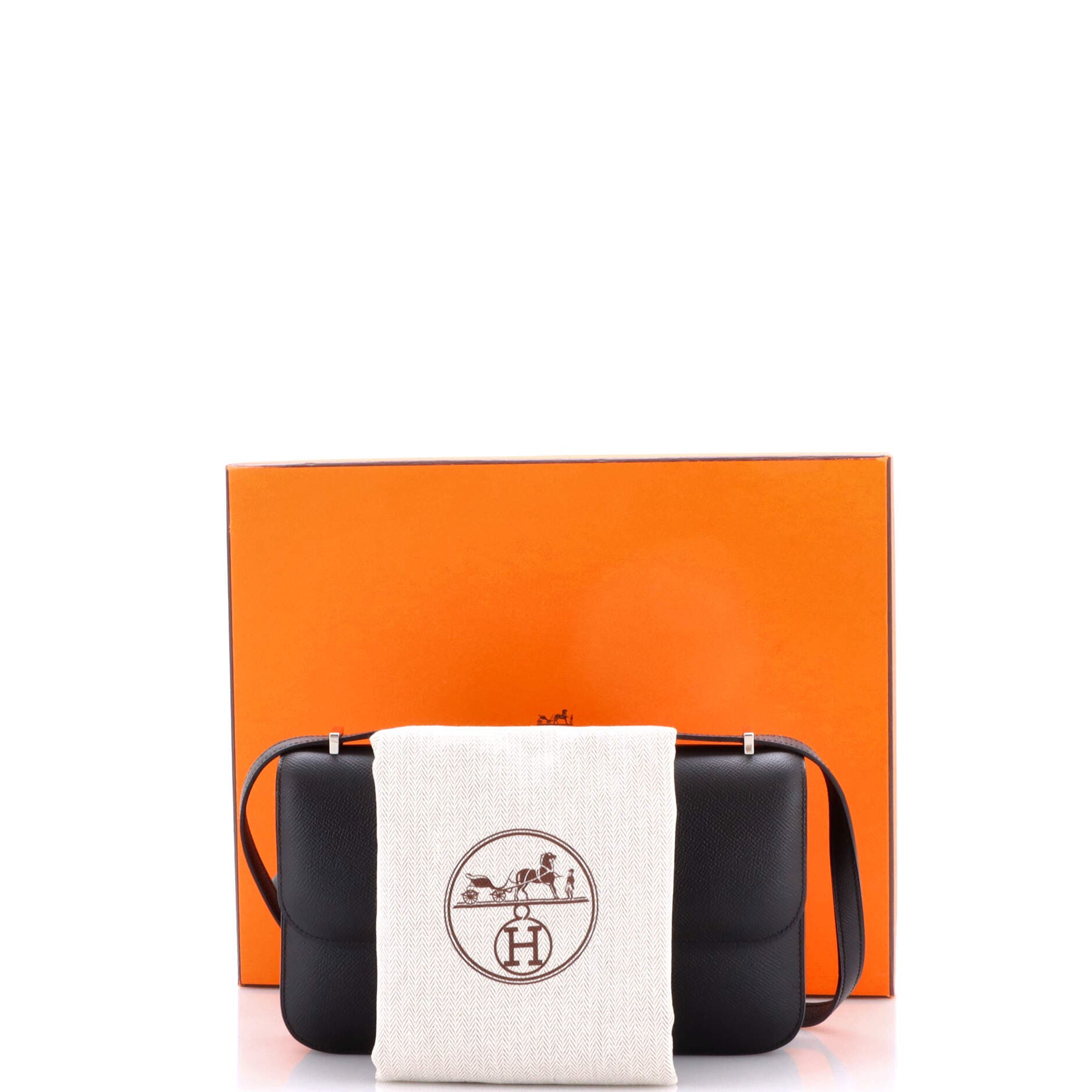 Pre-Owned Hermes Constance Elan Bag Epsom 25, Alternate, color, Noir