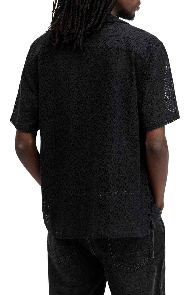 AllSaints Harden Lace Camp Shirt, Alternate, color, 