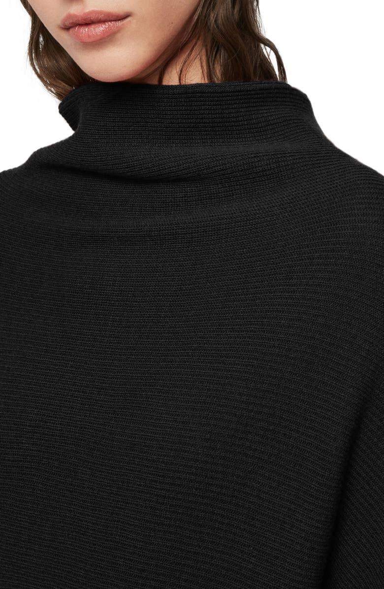 AllSaints Ridley Funnel Neck Wool & Cashmere Sweater, Alternate, color,