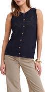 CYRUS Button Front Sleeveless Sweater