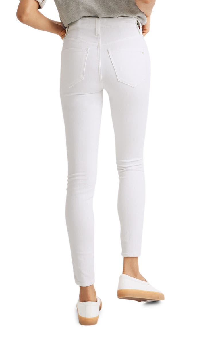 Curvy High Waist Skinny Jeans, Alternate, color, PURE WHITE