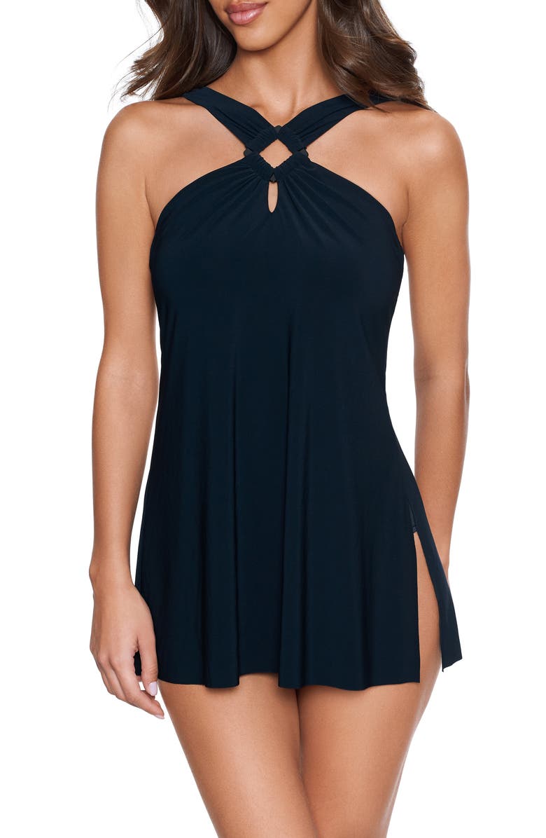 Magicsuit<sup>®</sup> Magicsuit Beverly Skirted One-Piece Swimsuit, Main, color, Black
