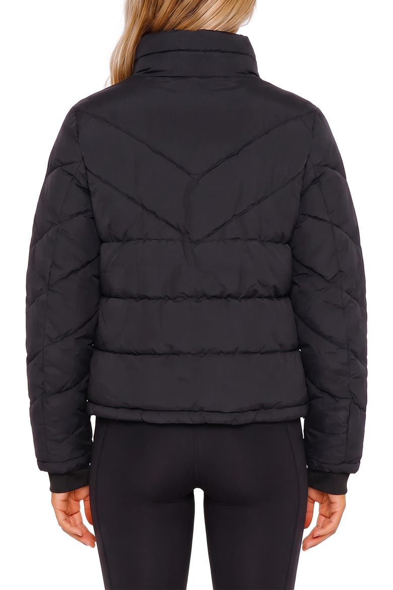 Mia Water Resistant Puffer Jacket, Alternate, color, BLK