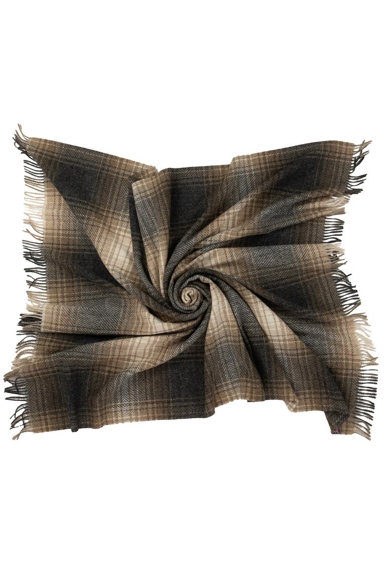 Highland Tweeds Shetland Lambswool Ombre Throw, Alternate, color, Natural