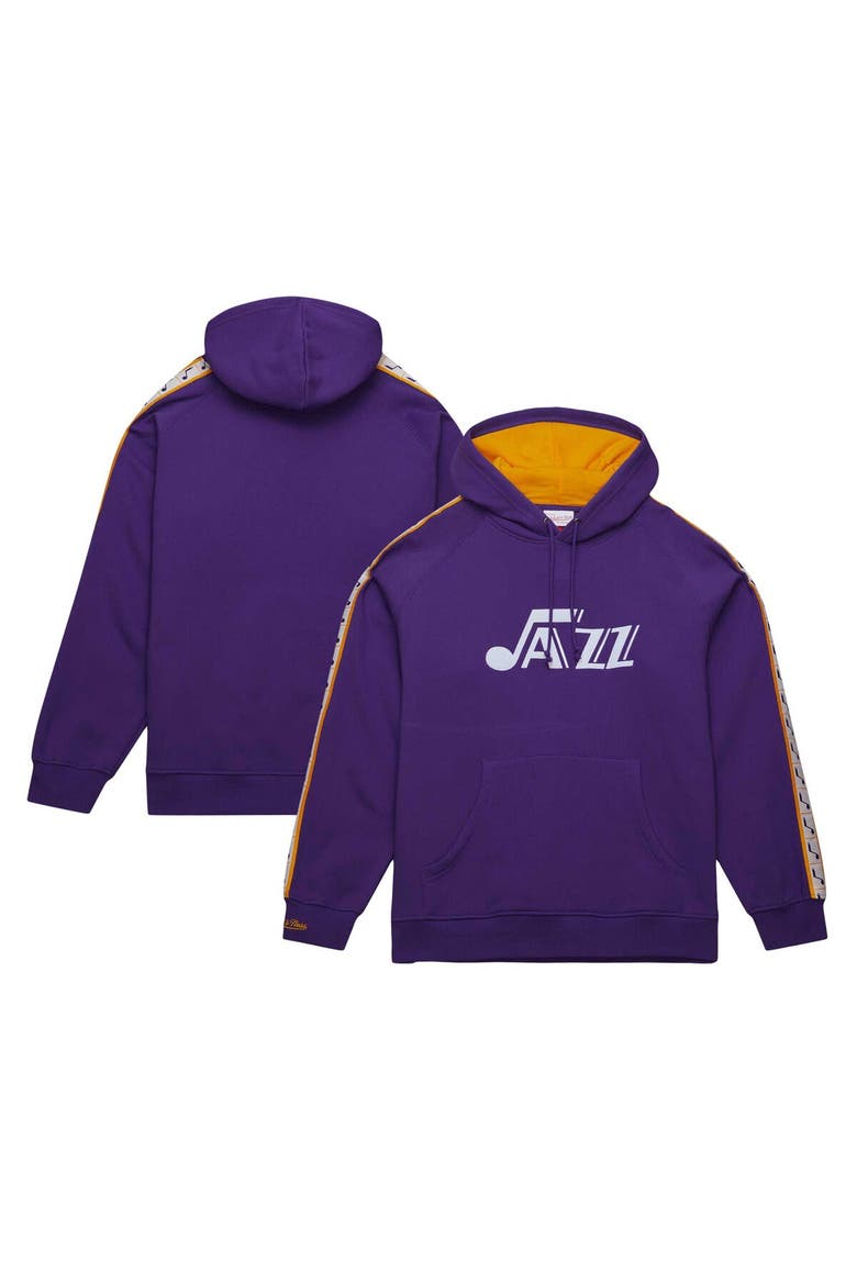 Men's Mitchell & Ness Purple Utah Jazz Hardwood Classics Nights Raglan Pullover Hoodie, Alternate, color, Purple