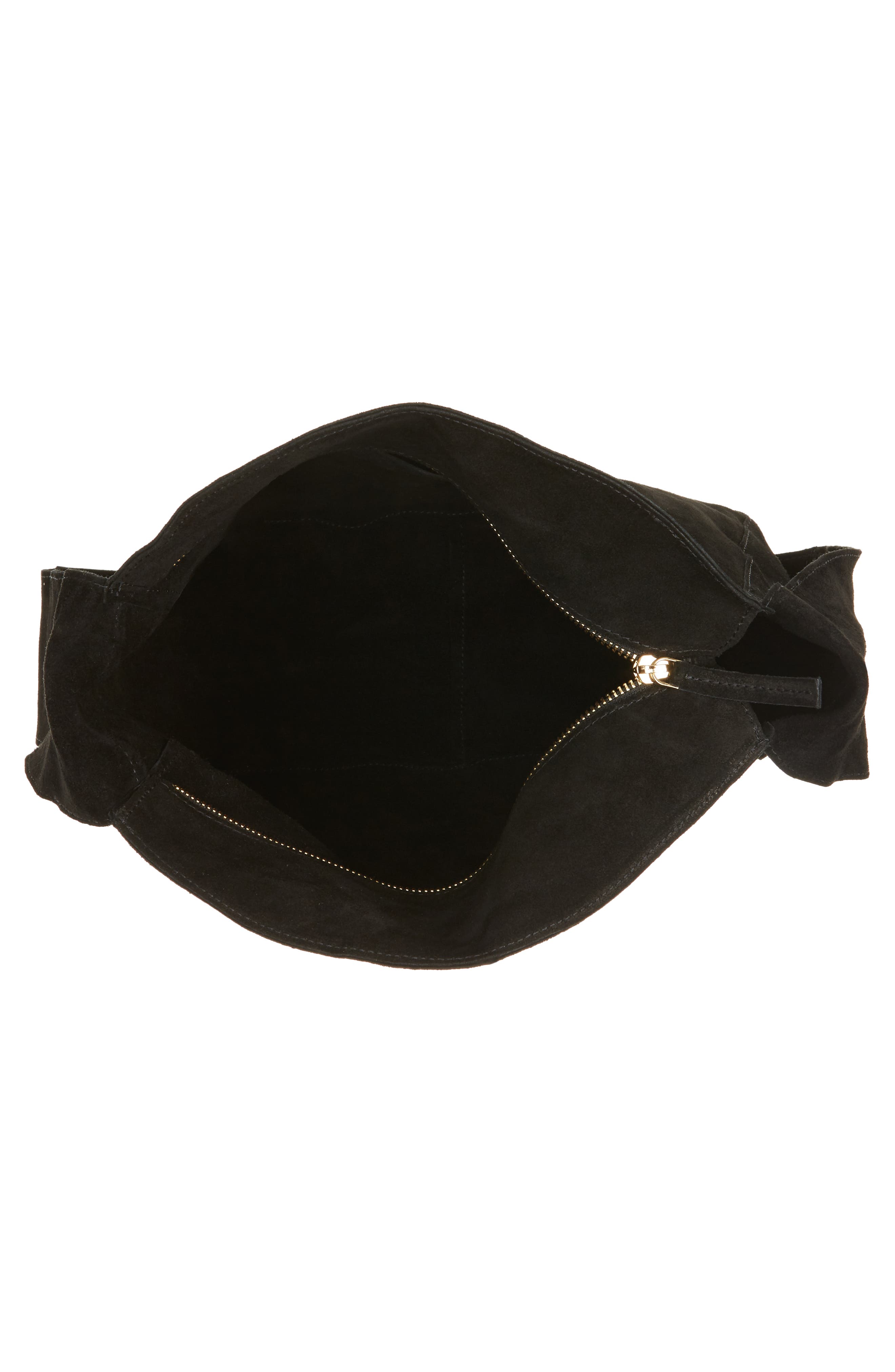 Topshop Susie Mini Leather Hobo, Alternate, color, 