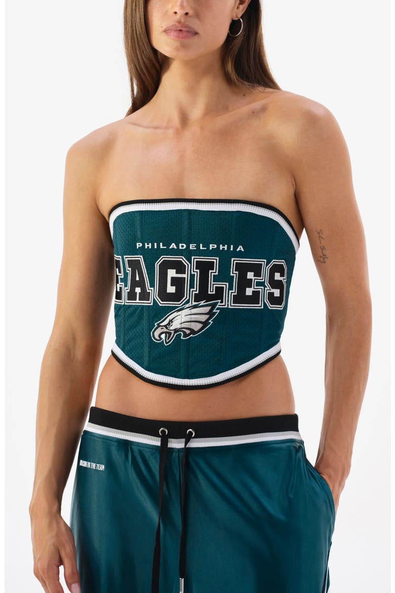 Philadelphia Eagles Corset Top, Main, color, GREEN