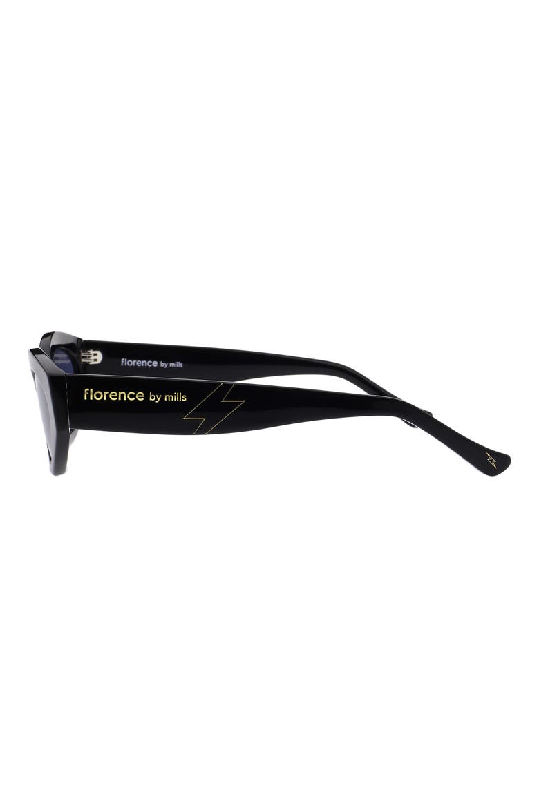 54mm Cat Eye Sunglasses, Alternate, color, GLOSS BLACK
