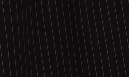 French Connection Pinstripe Ponte Wide Leg Pants In Black
