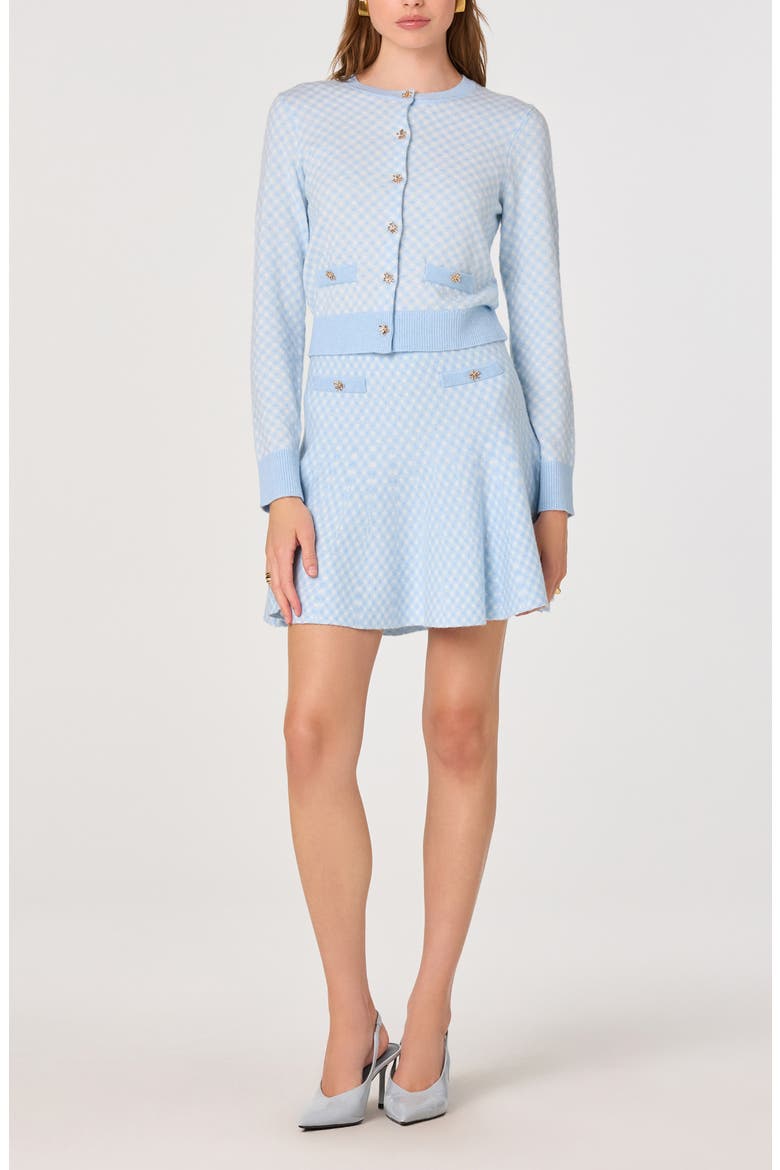 Malvie Plaid Sweater Skirt, Alternate, color, BLUE PLAID
