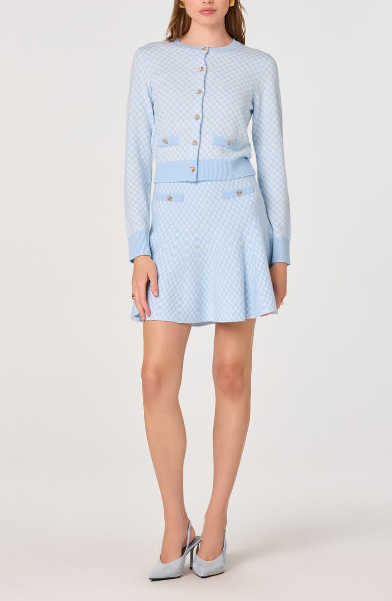 ASTR the Label Malvie Plaid Sweater Skirt, Alternate, color, Blue Plaid