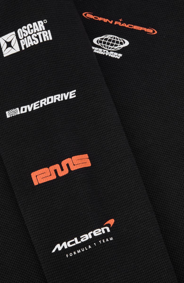 Reiss Kruz Thermal Graphic Long Sleeve T-Shirt, Alternate, color, Black