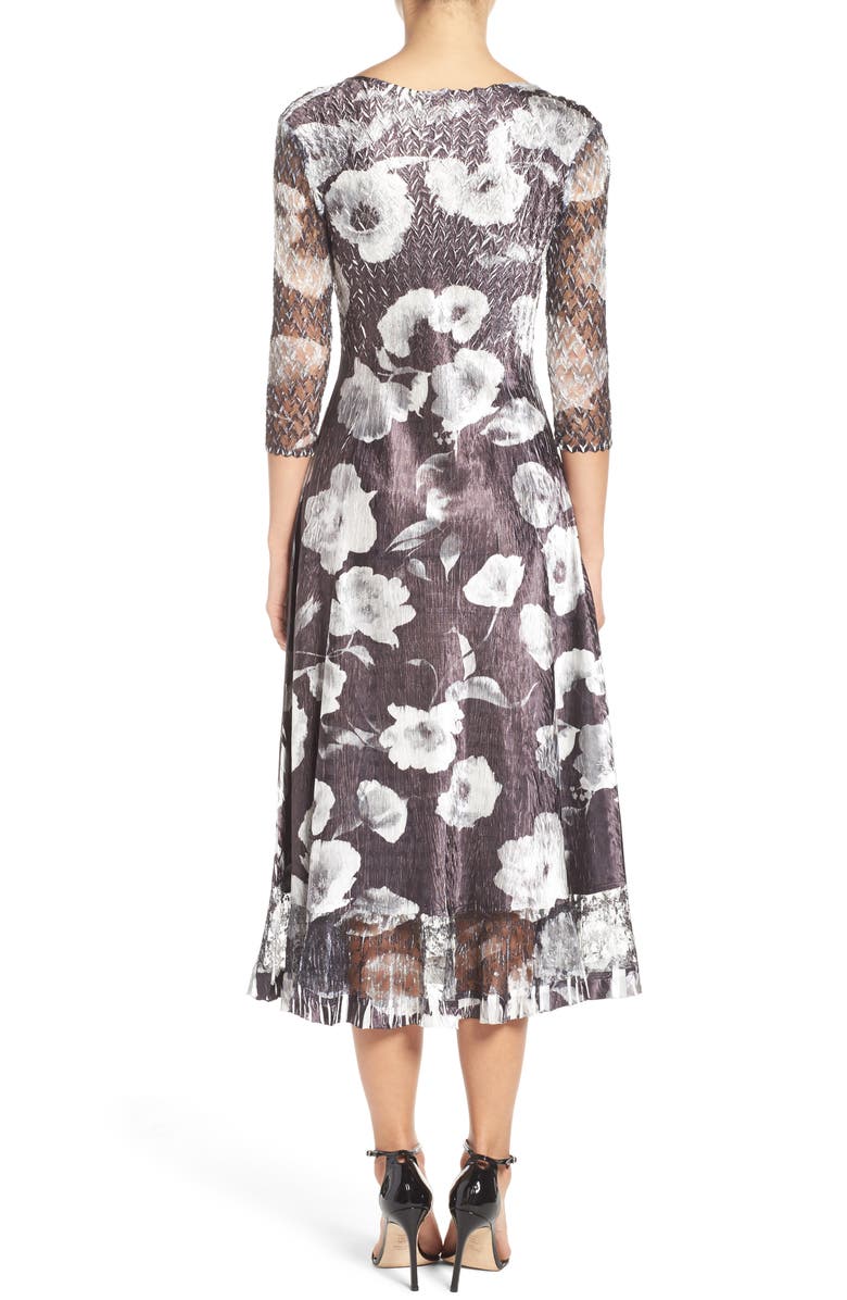 Komarov Mixed Media Midi Dress, Alternate, color, 