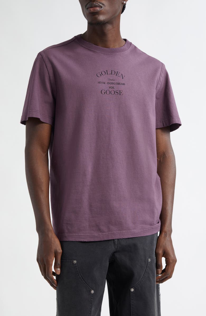 Golden Goose Journey Cotton Graphic T-Shirt, Main, color, Purple/ Black
