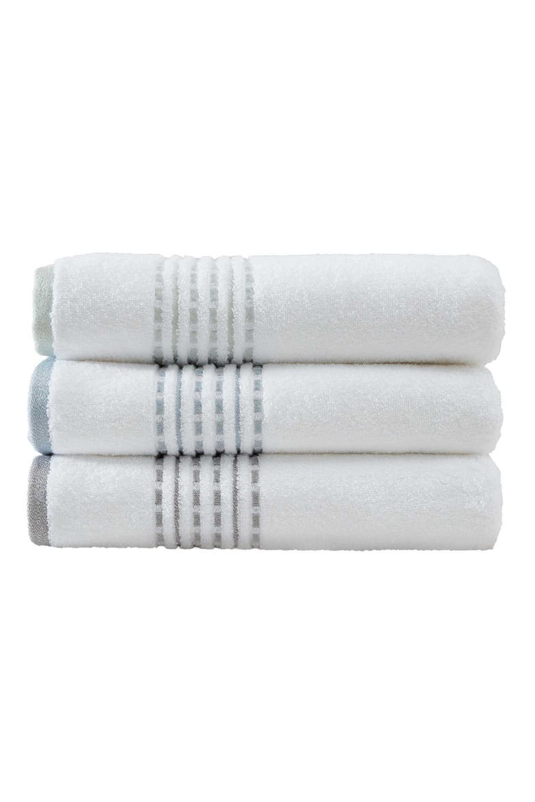Cliff Side 3-Piece Towel Set, Alternate, color, WHITE/ GREY