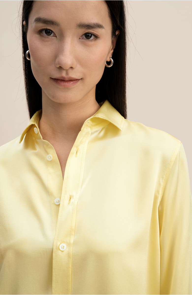 Lilysilk Women's Golden Cocoon Tailored Shirt, Alternate, color, Undyed Natural Golden