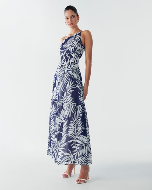 Bwldr Vincent Maxi Dress In Blue