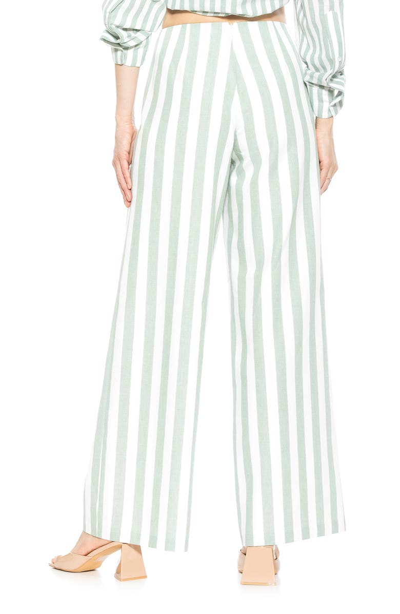 Alexia Admor Cassie Stripe Grommet High Waist Wide Leg Pants, Alternate, color, 