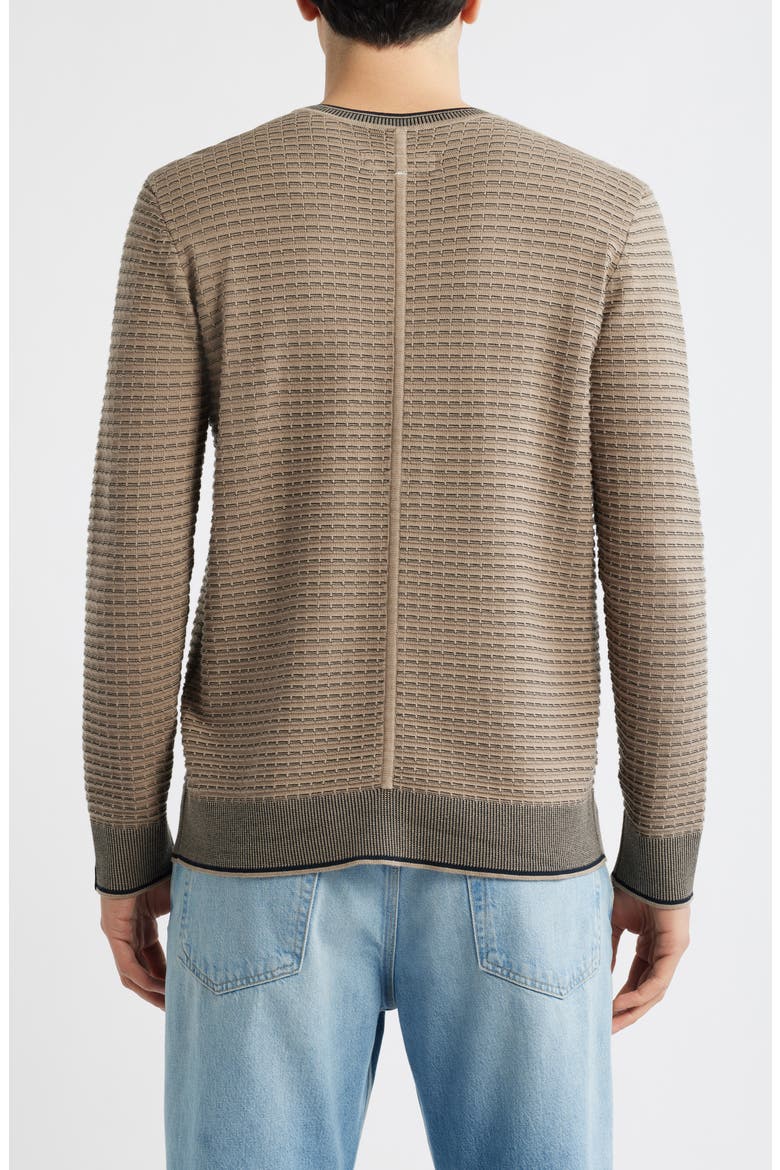 Harvey Stripe Cotton Blend Sweater, Alternate, color, NATURAL/ GREY